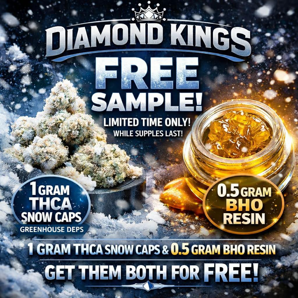 Diamond Kings Free Flower Samples 🤙🏼 use code #FREESAMPLE